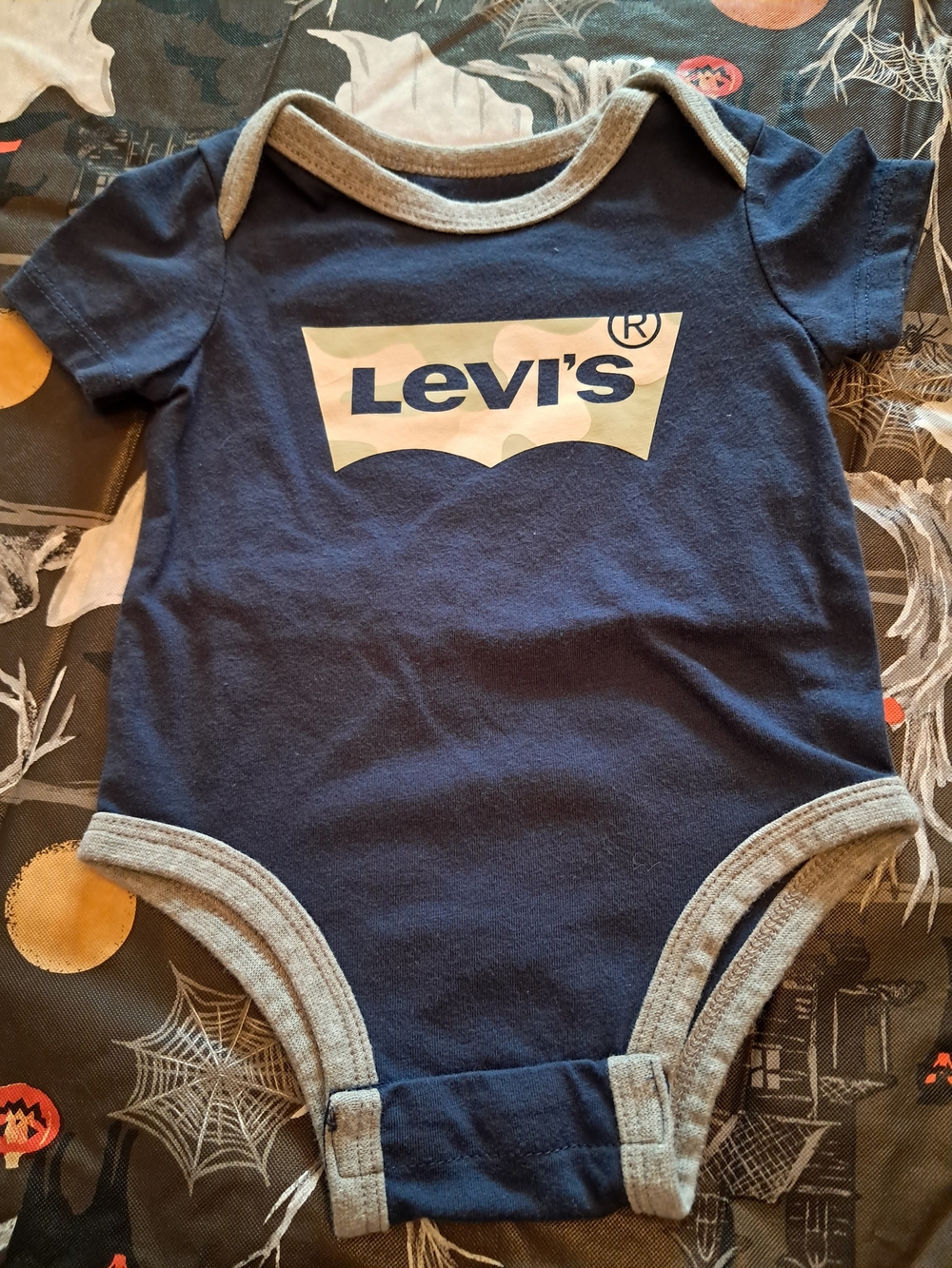 Levi's Navy Blue Baby One-Piece Bodysuit
